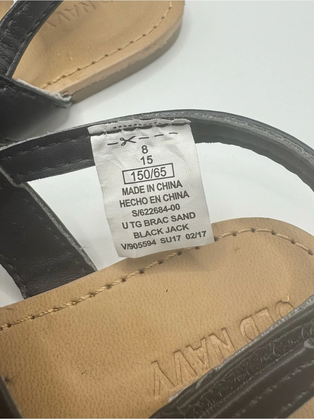 Old Navy Toddler Girls 8 Black Boho Strappy Sandals Summer Minimalist Festival